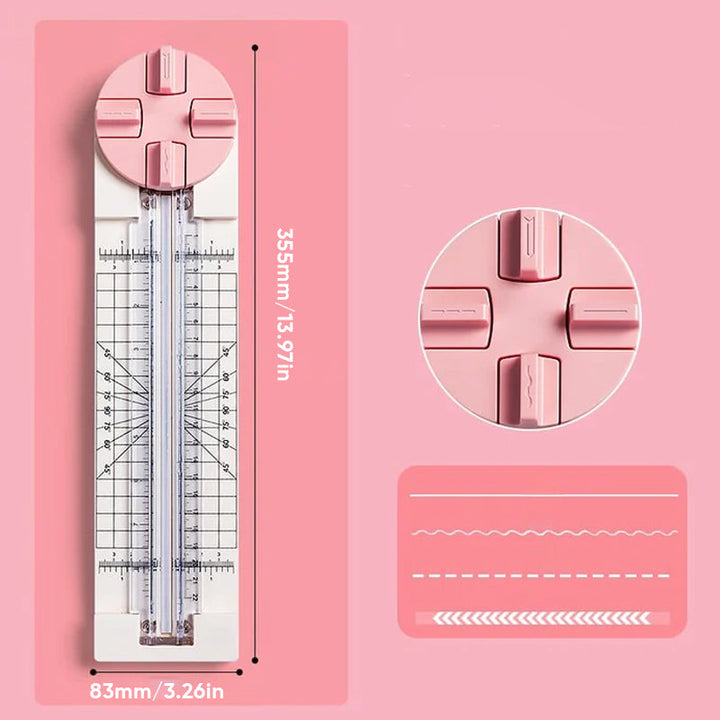 Craft project setup with the 4-in-1 paper cutter, demonstrating its ease of use