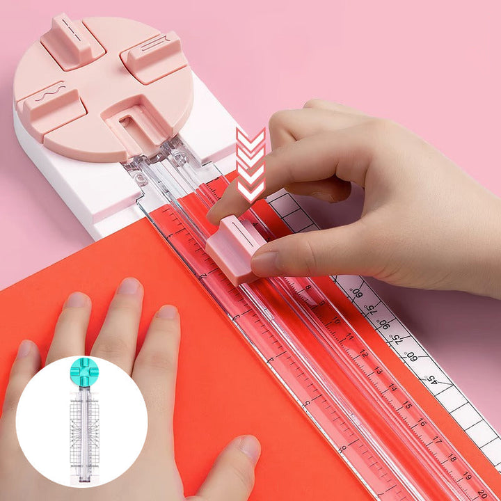 Ergonomic design of a paper cutter, ideal for card making and creative cutting