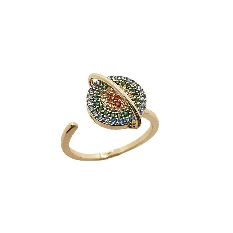 Adjustable Galaxy Spinner Ring for Women