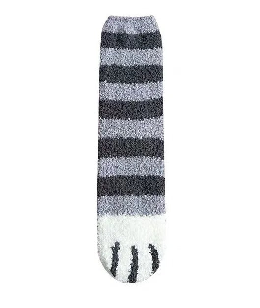 Women's Cozy Cat Paw Print Ankle Socks