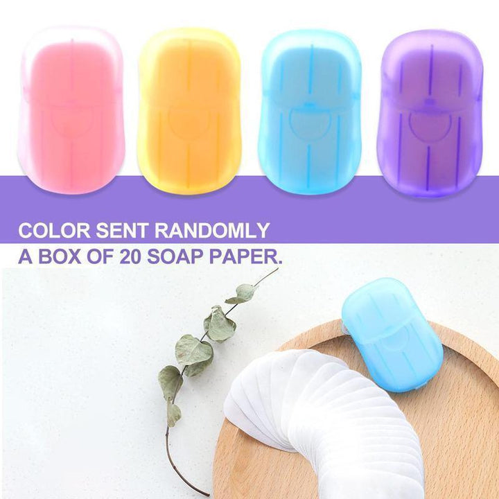 Eco-friendly portable soap paper for hand wash, ideal for travel and outdoor activities