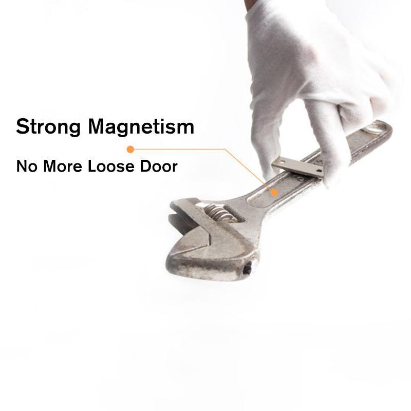 Set of five punch-free magnetic door closures, perfect for upgrading cabinet and drawer security.