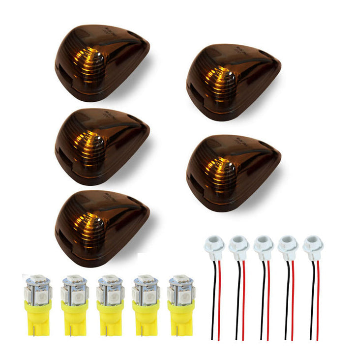 Universal fit 5 pcs waterproof LED truck cab roof lights, a top truck accessory choice