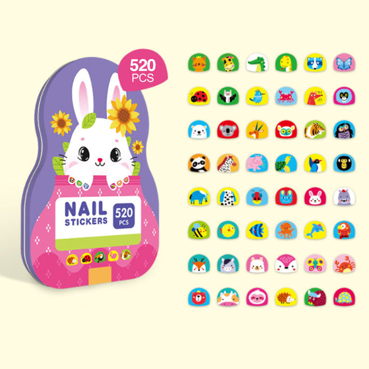 Variety of safe and easy-to-apply Kids Fun Nail Art Decal Stickers for creative DIY nails