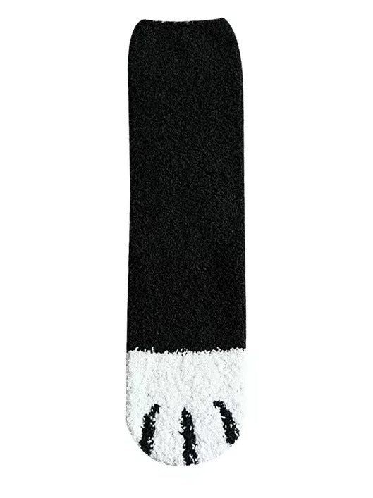 Women's Cozy Cat Paw Print Ankle Socks