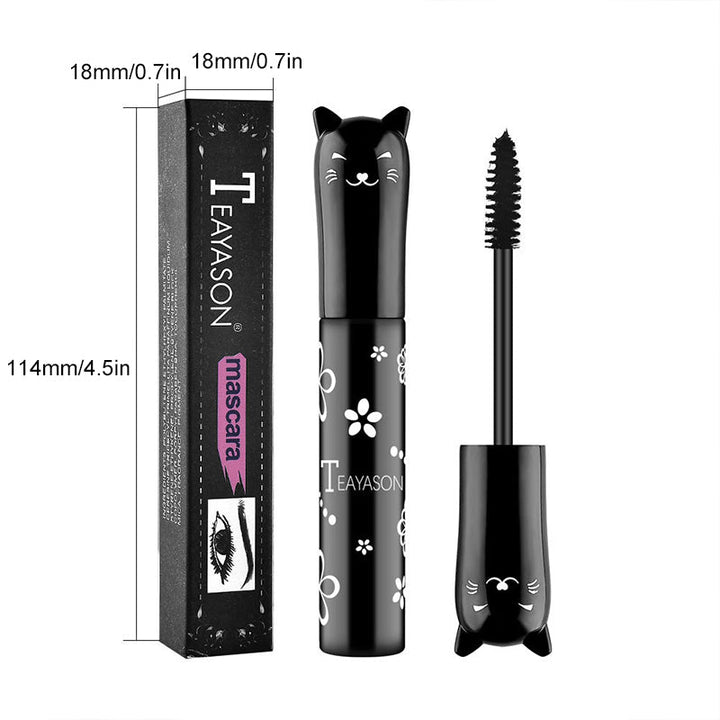 Mascara swatches on skin, showing the vibrant color payoff of 5D Lengthening & Curling Mascara