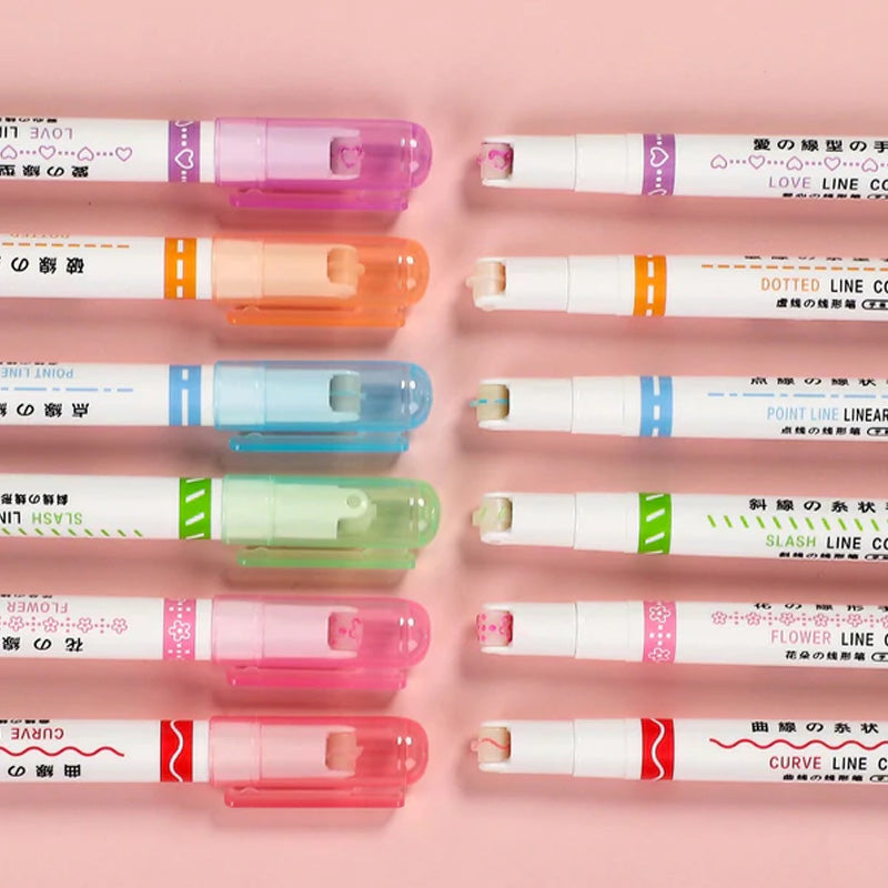 Inspirational quote written with Dual Tip Curve Line Pens, emphasizing decorative lines
