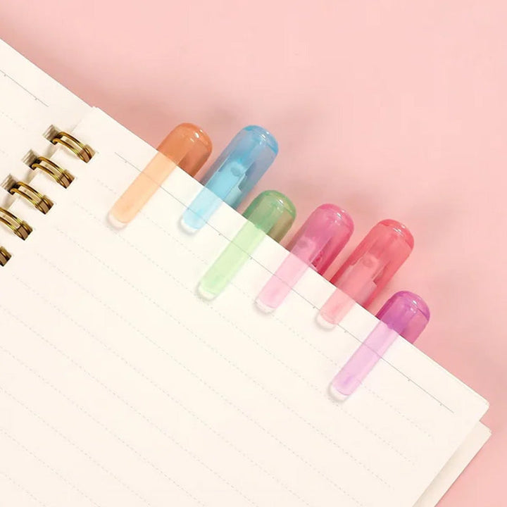 Assorted colors of Dual Tip Curve Line Pens laid out, excellent for artists & stationery lovers