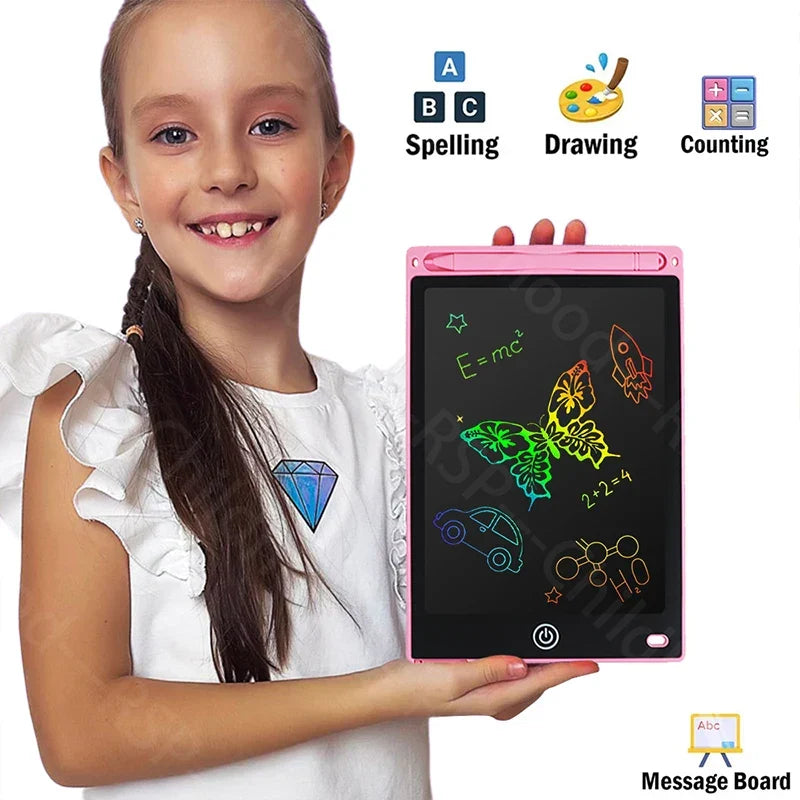 Scriblio 8.5 inch LCD drawing tablet for kids, perfect for sketching & early learning.