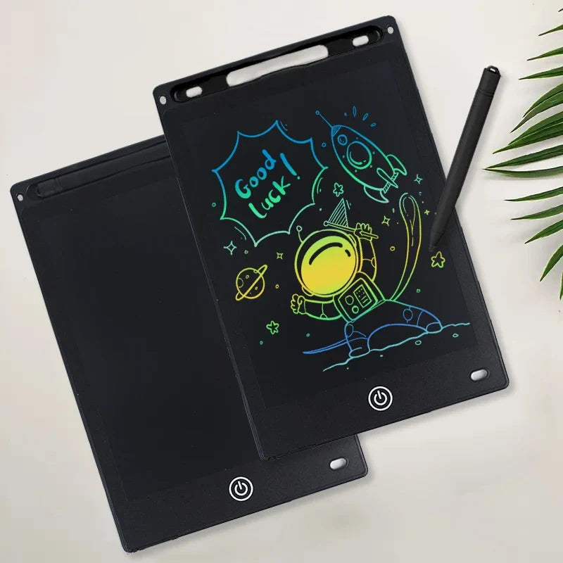 Bright 8.5 inch LCD drawing tablet for kids' creative play & learning, by Scriblio.