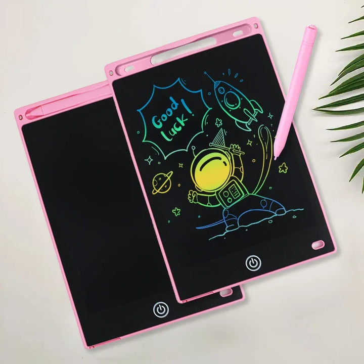 Kids 8.5 inch LCD drawing tablet, educational scribbler, portable no-mess art for children.