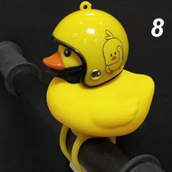 Fun Duck Bike Bell with LED Light & Helmet