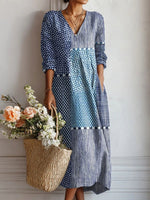 Navy Patchwork