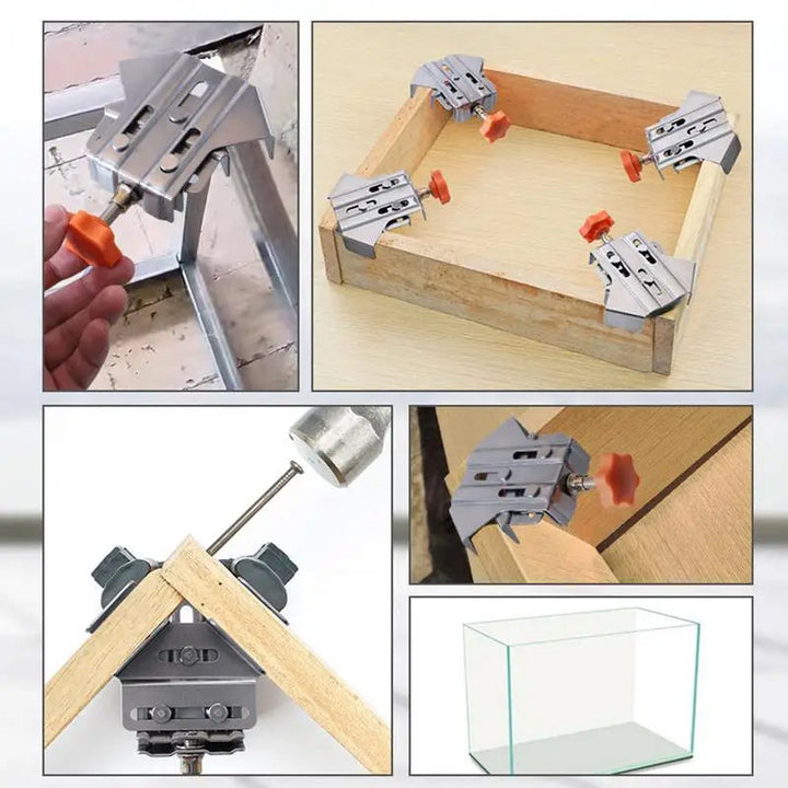 Universal woodworking right angle clamp, stainless steel for durability, perfect for DIY building and hand tools