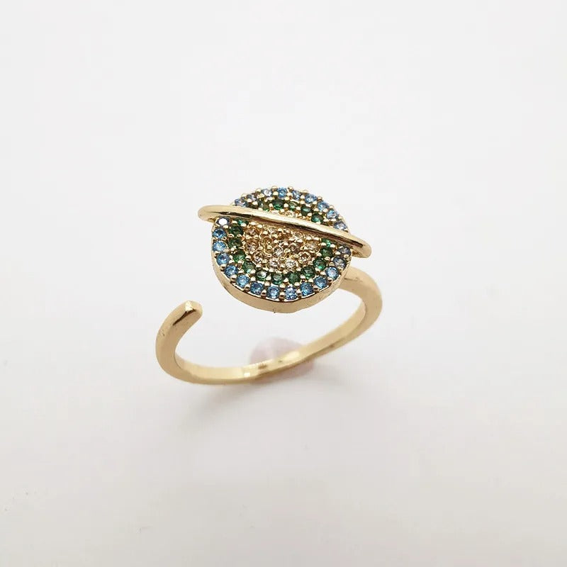 Adjustable Galaxy Spinner Ring for Women
