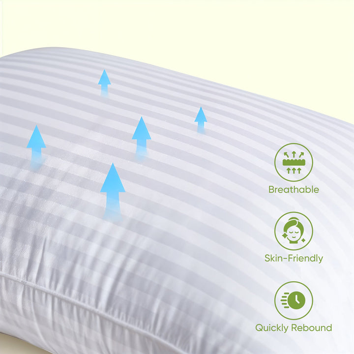 "Adjustable layer pillow, customizable firmness, white with ergonomic design, perfect for neck and head support, health produ