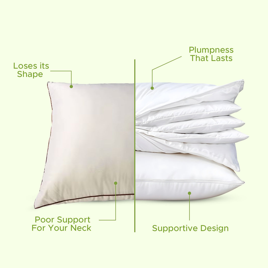 "Adjustable layer pillow, customizable firmness, white with ergonomic design, perfect for neck and head support, health produ