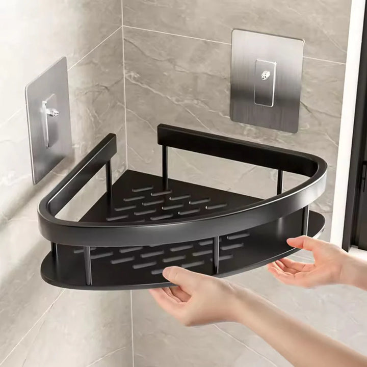 Rustproof Shower Organizer Shelf - 1 & 2 Tier Bathroom Caddy
