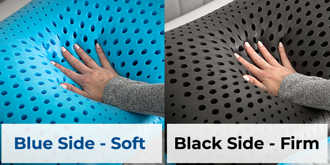 CarbonIce Pillow for all-season comfort with dual memory foam, featuring cooling tech and orthopedic design for restful sleep