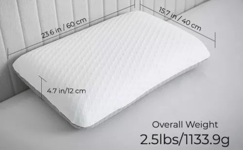 CarbonIce Pillow for all-season comfort with dual memory foam, featuring cooling tech and orthopedic design for restful sleep