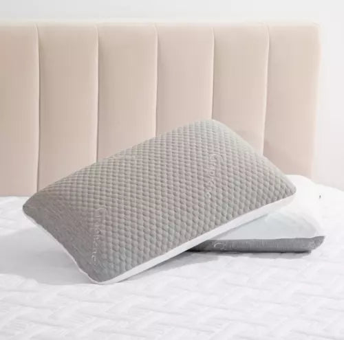 CarbonIce Pillow for all-season comfort with dual memory foam, featuring cooling tech and orthopedic design for restful sleep