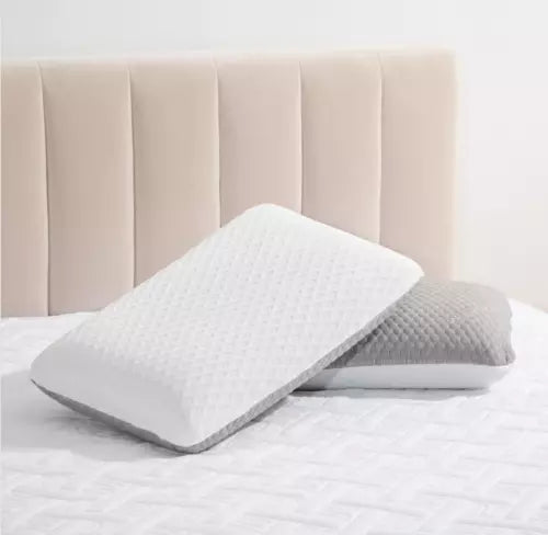 CarbonIce Pillow for all-season comfort with dual memory foam, featuring cooling tech and orthopedic design for restful sleep