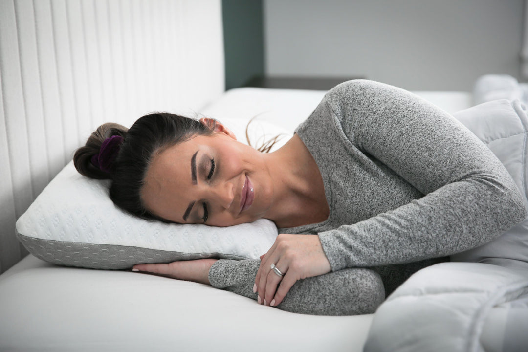 CarbonIce Pillow for all-season comfort with dual memory foam, featuring cooling tech and orthopedic design for restful sleep