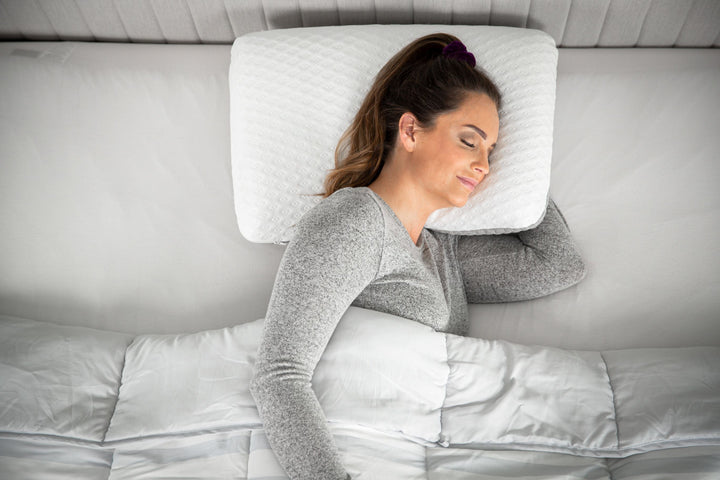 CarbonIce Pillow for all-season comfort with dual memory foam, featuring cooling tech and orthopedic design for restful sleep