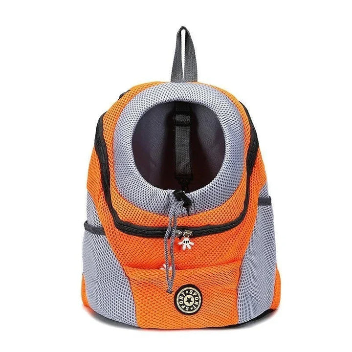 "Comfortable, safe dog carrier backpack for travel with ergonomic design, breathable mesh, and secure harness in modern color