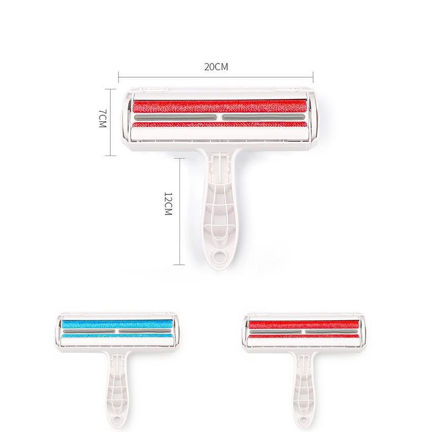 "Compact pet hair remover for easy cleaning; efficiently removes hair from furniture and clothes, eco-friendly, portable desi
