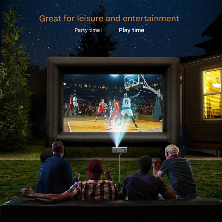 "Compact portable mini projector with 3000 lumens, ideal for vibrant indoor and outdoor cinema experiences, features USB, HDM