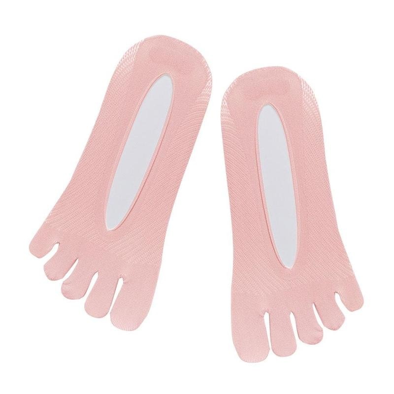 "Compression toe socks in beige, designed for pain relief from swelling and bunions, with improved circulation and blister pr