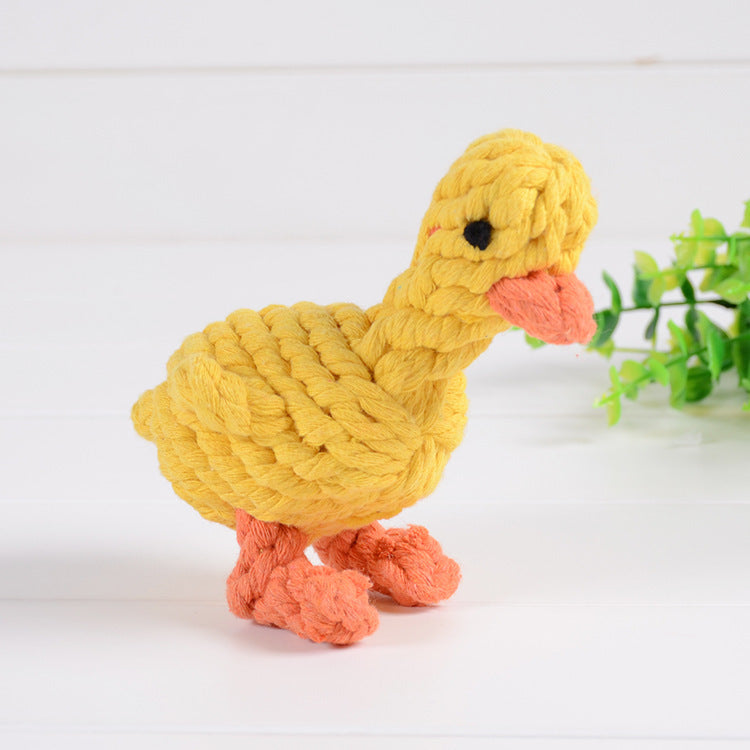 Durable dog chew toy in vibrant colors, shaped like animals, promotes dental health, suitable for tough chewers.