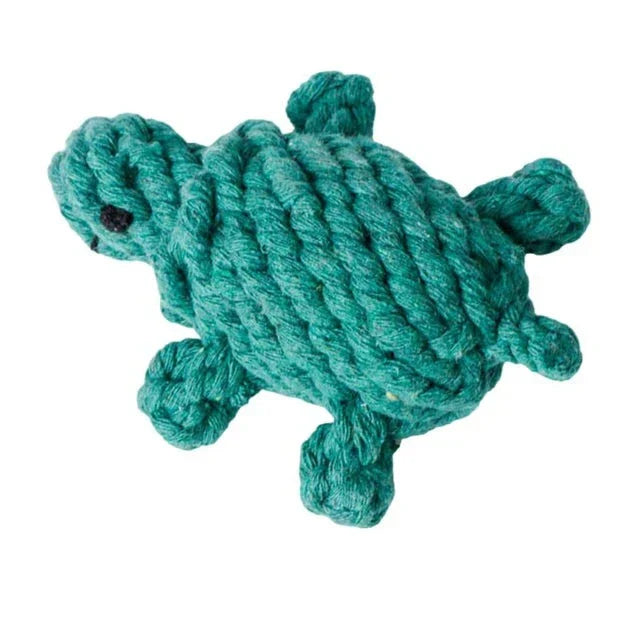 Durable dog chew toy in vibrant colors, shaped like animals, promotes dental health, suitable for tough chewers.