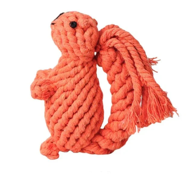 Durable dog chew toy in vibrant colors, shaped like animals, promotes dental health, suitable for tough chewers.