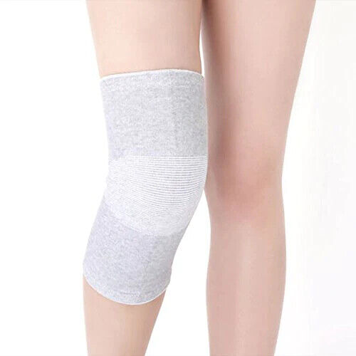"Eco-friendly bamboo knee support showing soft compression fabric and moisture-wicking design for enhanced comfort."