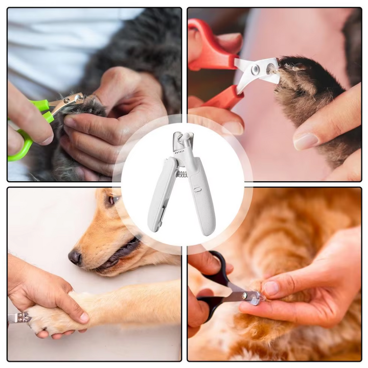 "Electronic claw trimmer for pets with ergonomic handle, designed for precise and gentle claw grooming for dogs and cats."