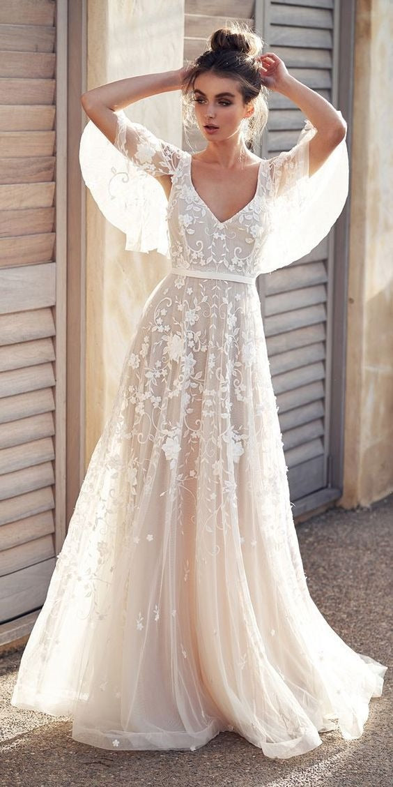 "Elegant floral maxi dress, flowing silhouette with romantic prints, perfect for summer events. Women's dresses collection."