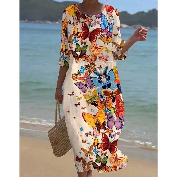 "Elegant women's floral dress with tummy control, front view, showcasing intricate floral patterns for a sophisticated look."