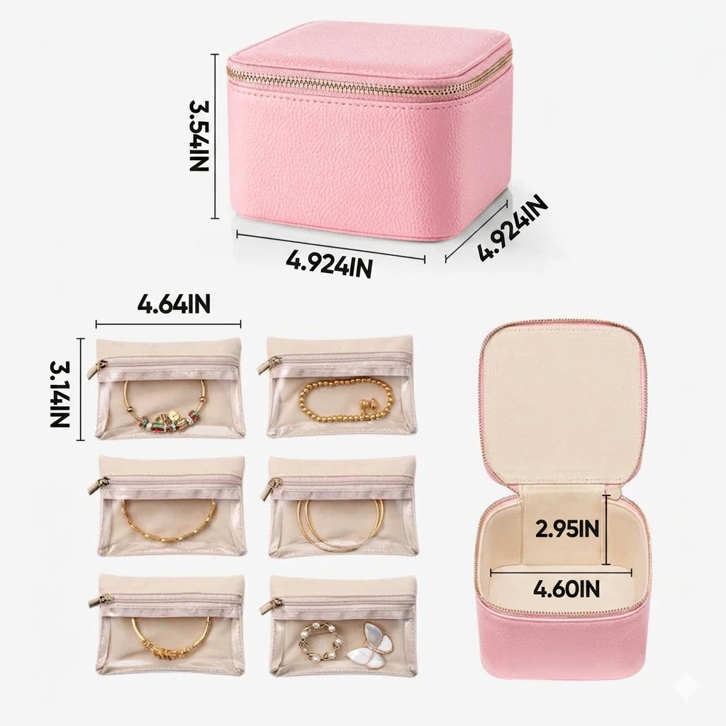 Women's Portable Jewelry Travel Case
