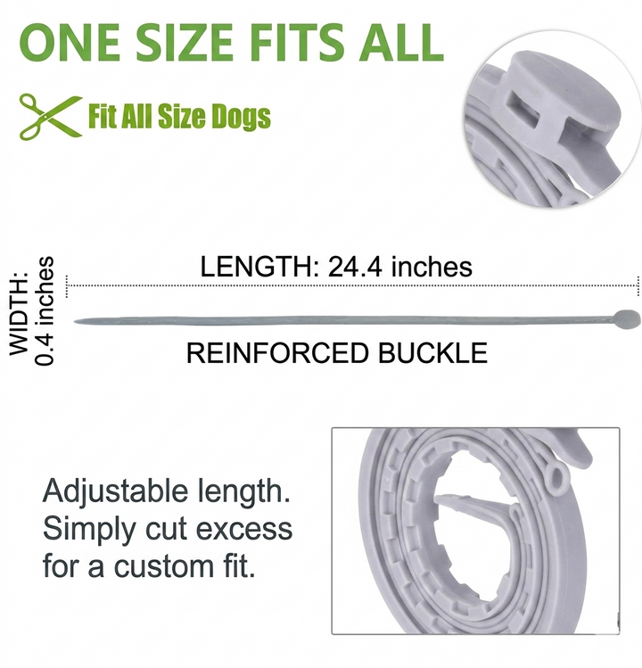 Dog Flea and Tick Collar - 8 Month Protection