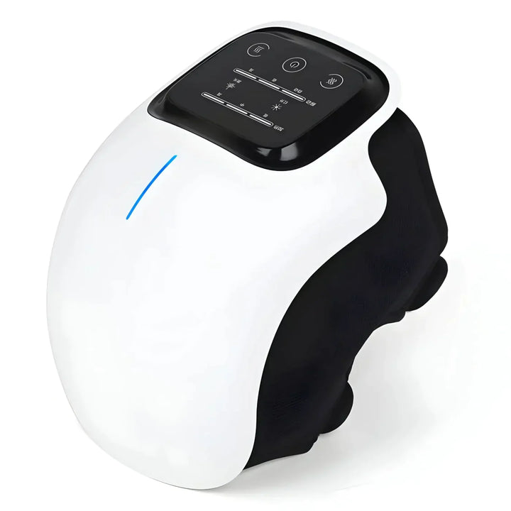 "Knee massager machine with heat and vibration therapy, featuring an ergonomic design for pain relief and mobility improvemen