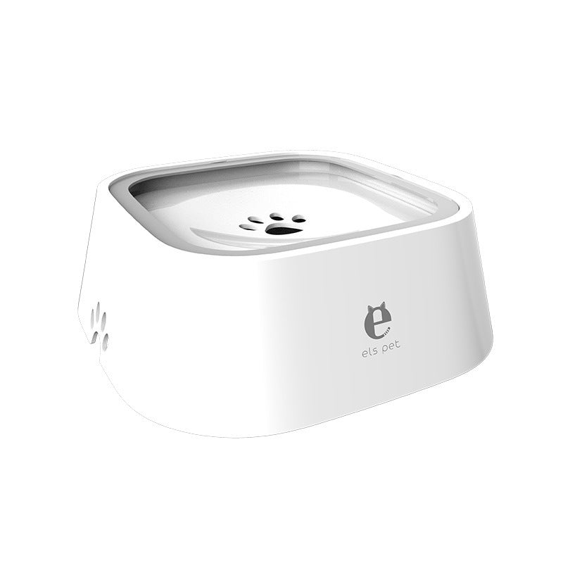 "Leak-Proof Pet Drinking Bowl, blue, gray, pink, white options, eco-friendly, portable, spill-free hydration for pets."