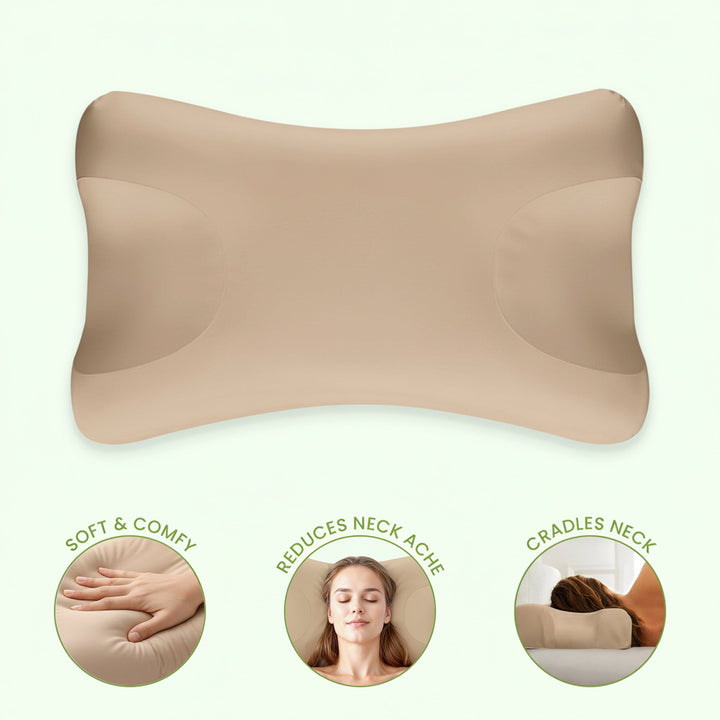 Luxurious beauty pillow with silky surface, designed for comfort and reducing sleep wrinkles, enhancing radiant skin.