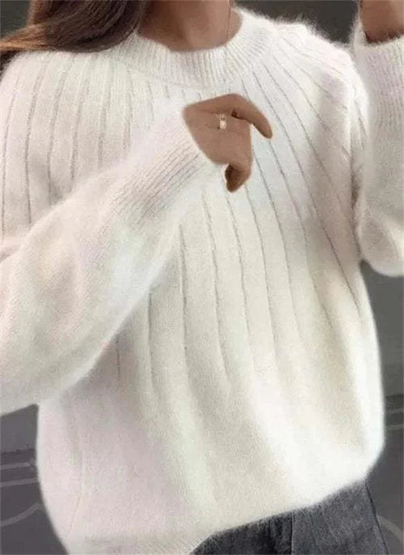 "Luxurious men's cashmere sweater perfect for fall and winter, shown in elegant blue with a plush, soft texture."