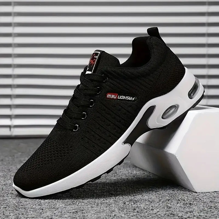 "Men's breathable running shoes with ventilated mesh, superior grip, and a high-traction sole for optimal performance."