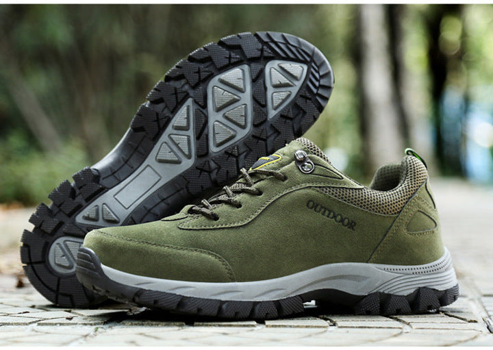 Men's brown orthopedic walking shoes offering foot pain relief with cushioned insoles and supportive arch design.