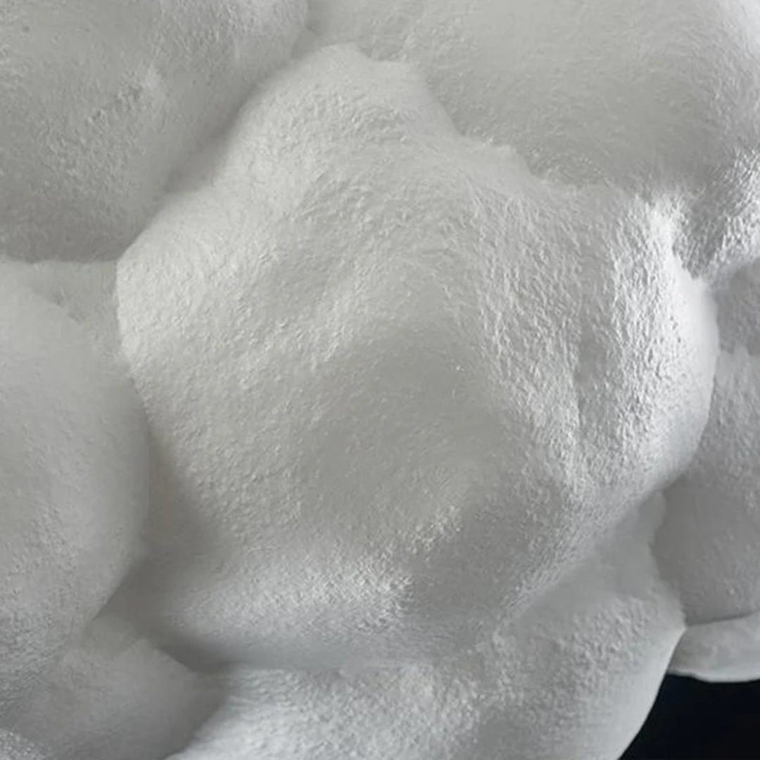 "Modern LED pendant light with cloud-like design, made of PVC and cotton, ideal for interiors. Nimbus style for cozy ambiance