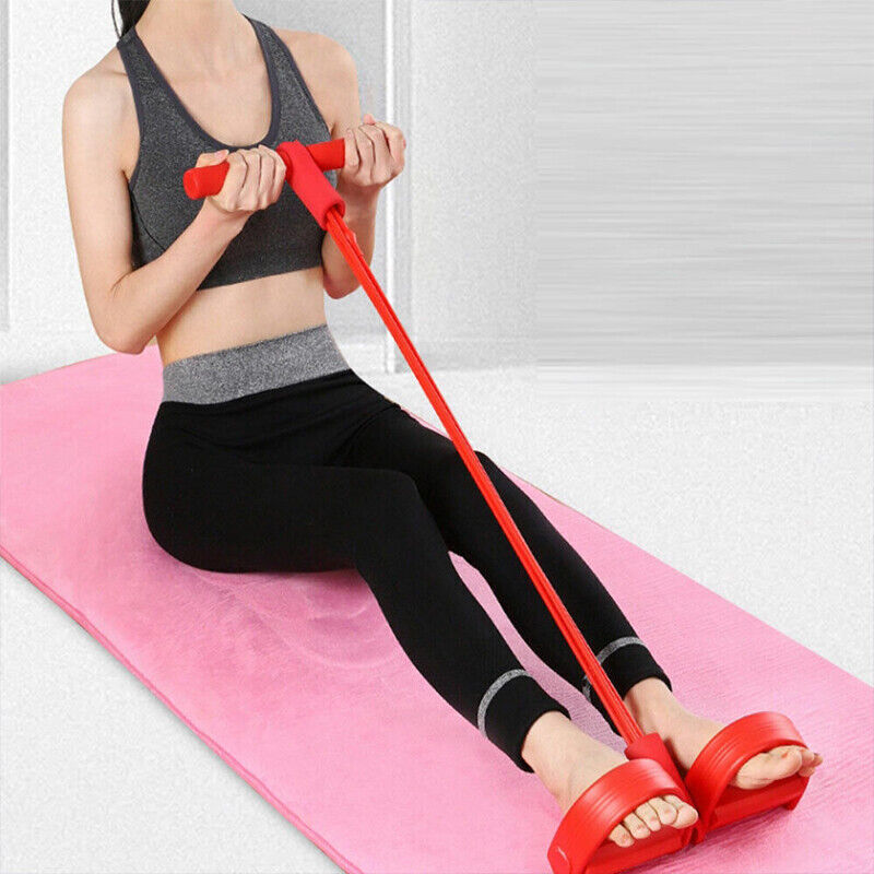 "Multi-Function resistance band with foam handles, vibrant colors, durable latex, enhancing home exercise versatility."