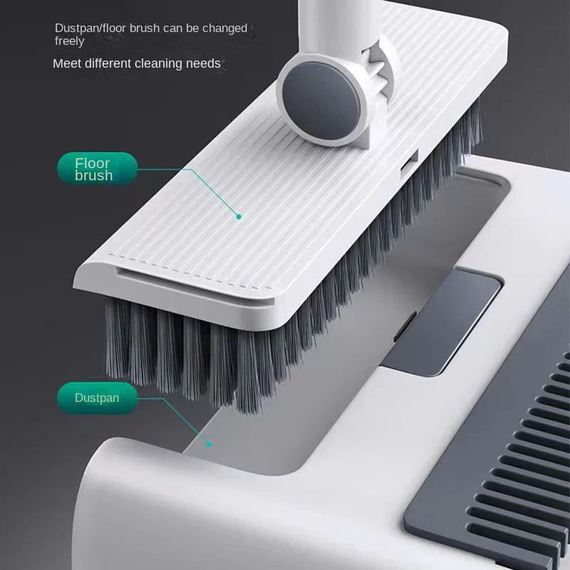 "Multifunctional broom and dustpan set for home cleaning, ergonomic 105 cm handle, 3-in-1 design, modern aesthetic."